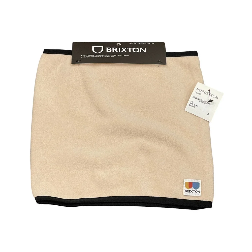 Brixton Men's Cream Arctic Fleece Gaiter Face Mask Winter One Size